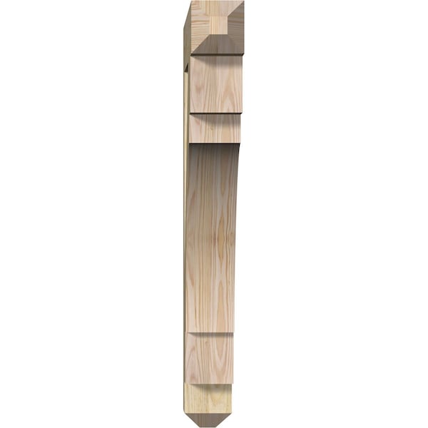 Merced Craftsman Rough Sawn Bracket, Douglas Fir, 4W X 26D X 34H